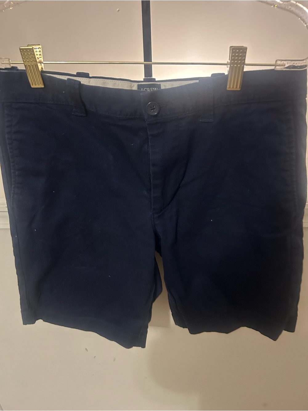 J. Crew Men's Dark Navy Flat-Front Cotton Shorts
